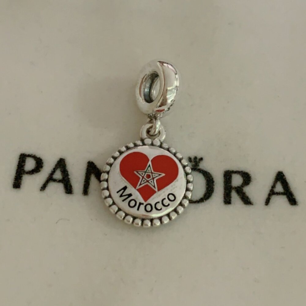 Pandora Morocco Flag Exclusive Dangle Charm Pendant /Exclusive Enamel Dangle